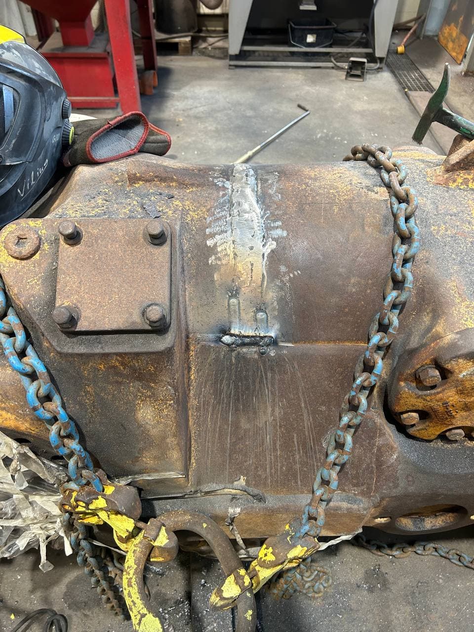 Excavator Bucket Repair — Before